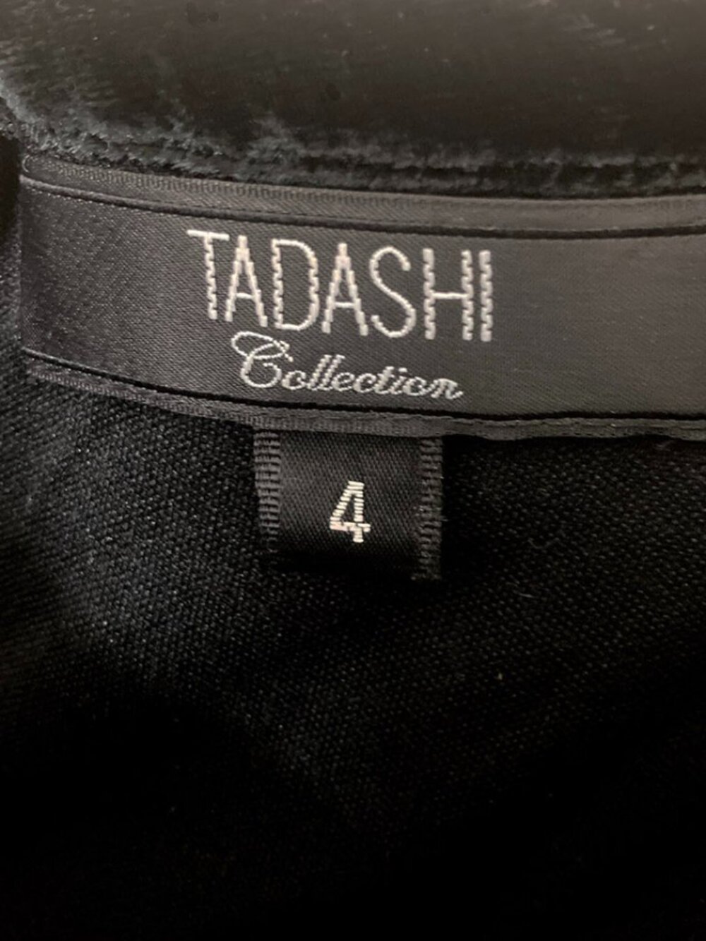 Luxe Tadashi Collection Black Silk Velvet Pencil Skirt 4 - Picture 8 of 8